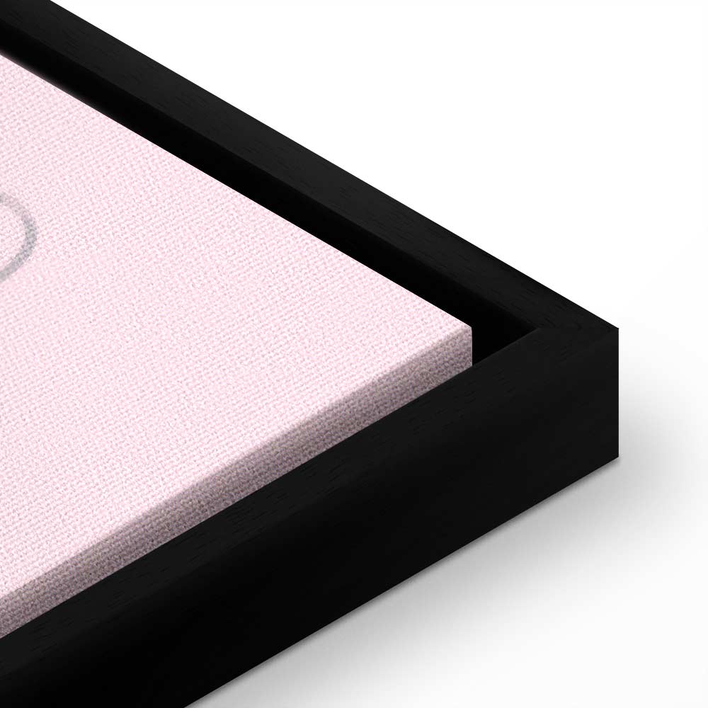 Pink Abstract Accent Vertical Canvas Print