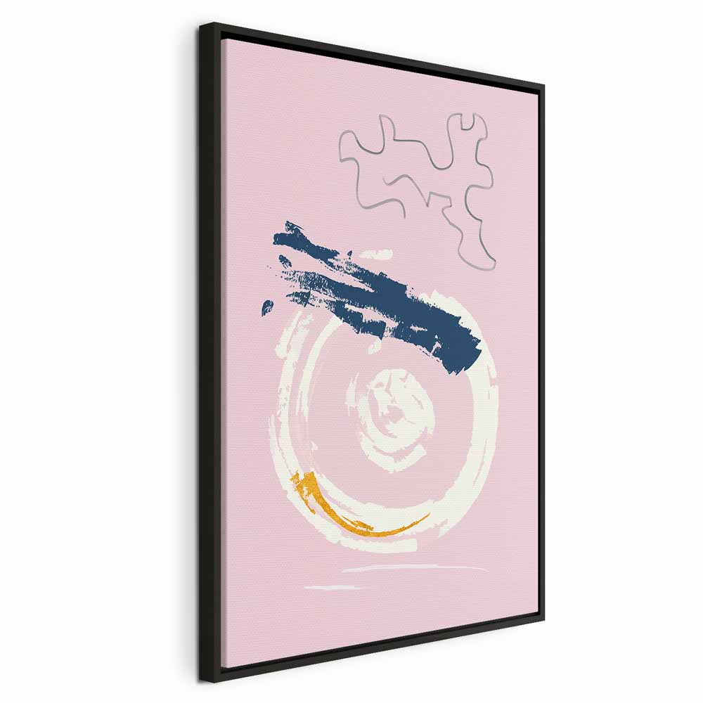 Pink Abstract Accent Vertical Canvas Print