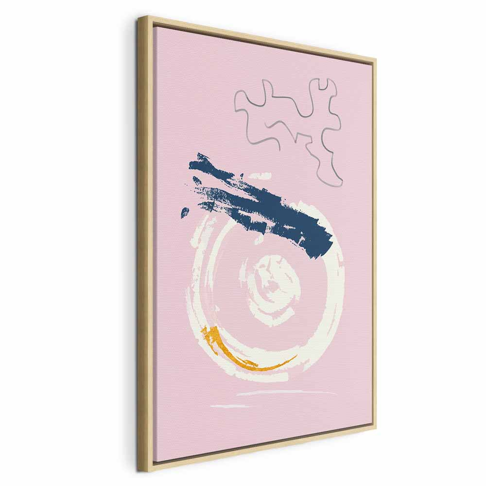 Pink Abstract Accent Vertical Canvas Print