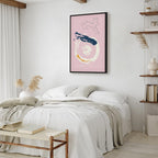 Pink Abstract Accent Vertical Canvas Print