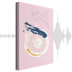 Pink Abstract Accent Vertical Canvas Print