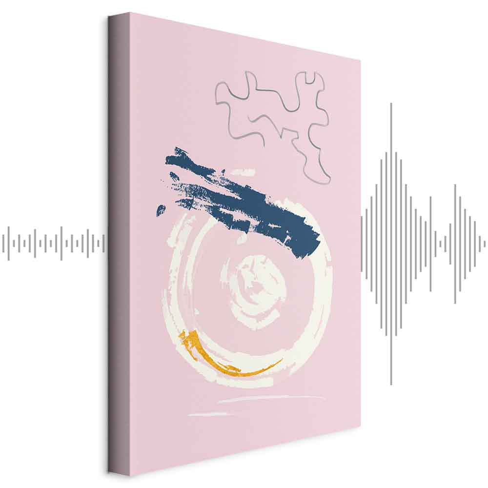 Pink Abstract Accent Vertical Canvas Print