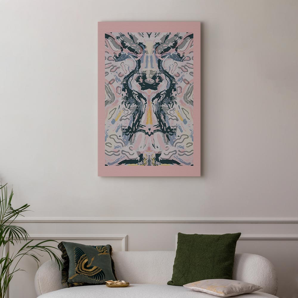 Rorschach Mantra Abstract Multicolor Canvas Print