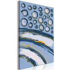 Rhythmic Auroras Vertical Canvas Print in Abstract Style