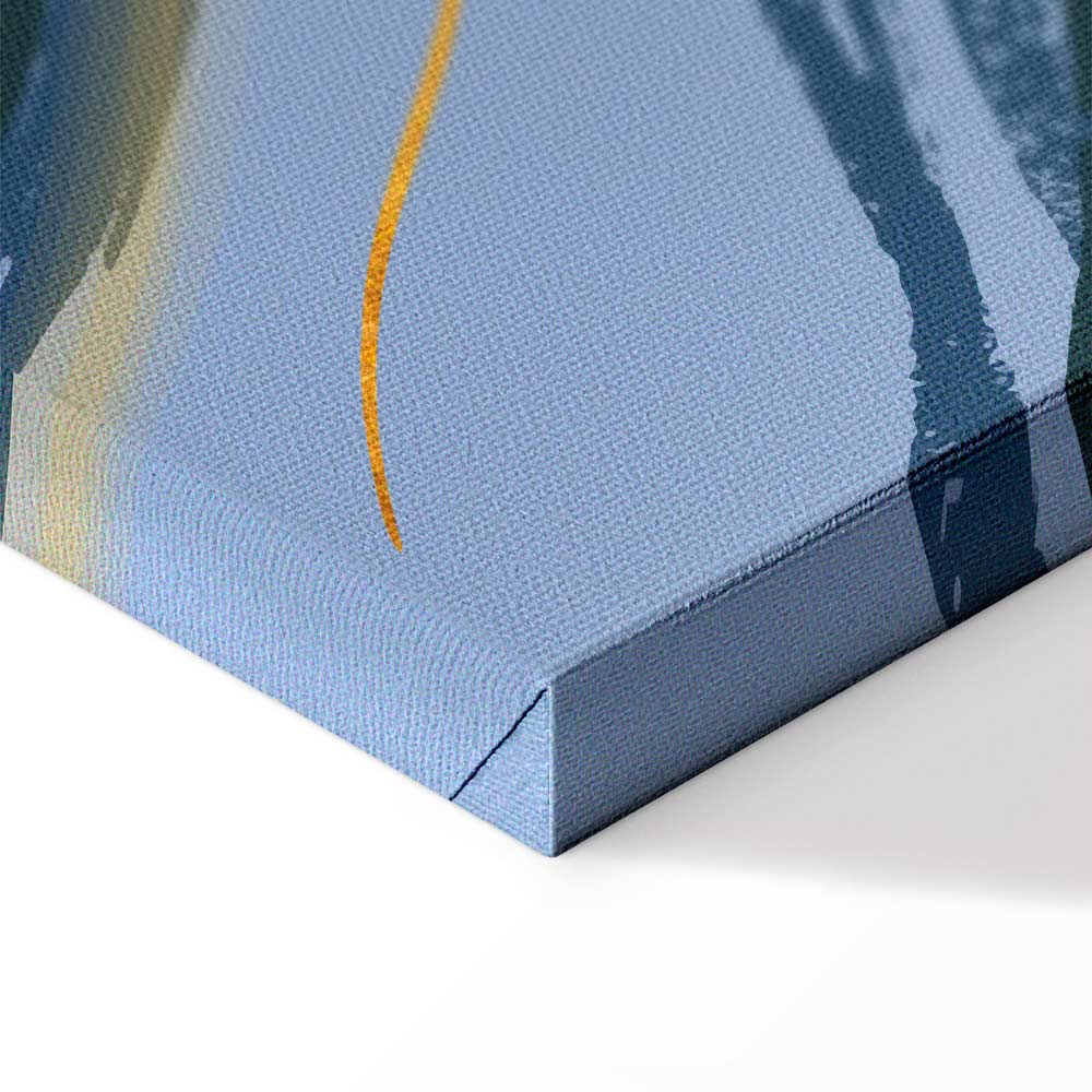 Rhythmic Auroras Abstract Canvas Print