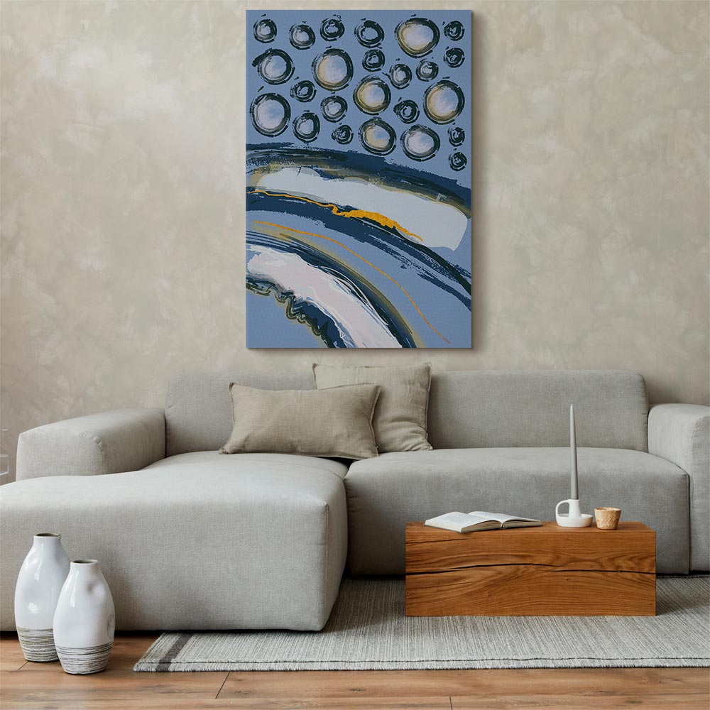 Rhythmic Auroras Abstract Canvas Print