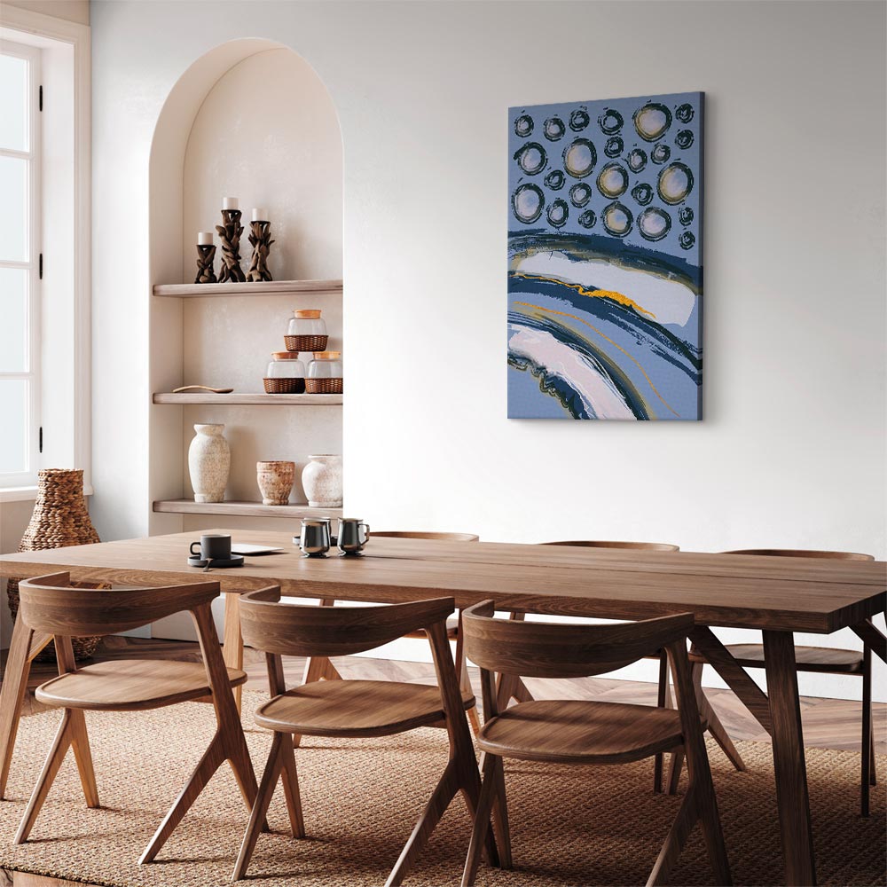 Rhythmic Auroras Abstract Canvas Print