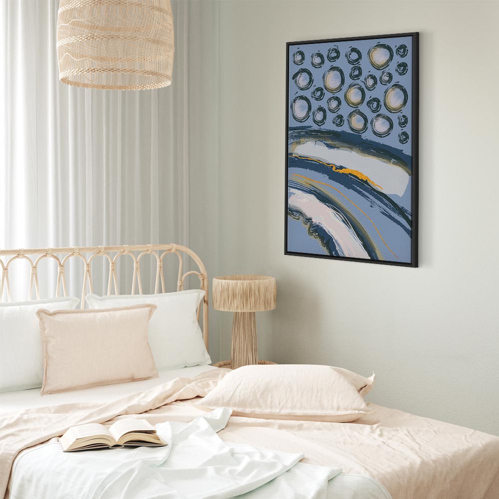 Rhythmic Auroras Abstract Canvas Print