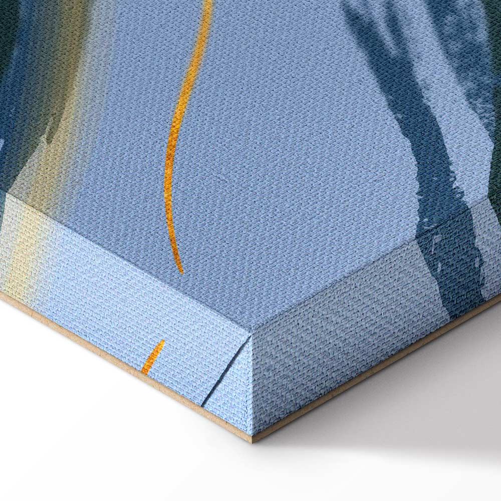 Rhythmic Auroras Abstract Canvas Print