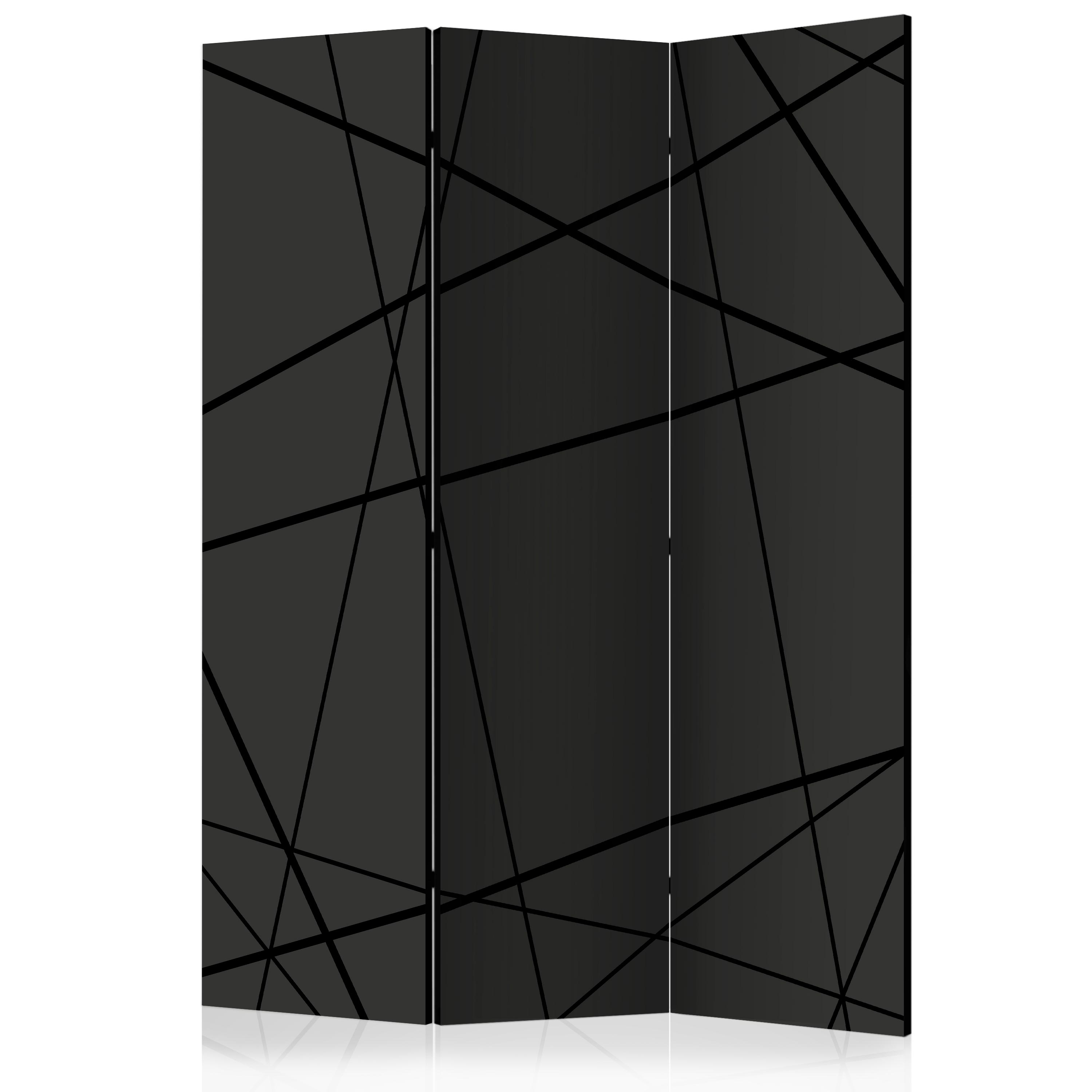 Dark Intersection Abstract Geometric Room Divider