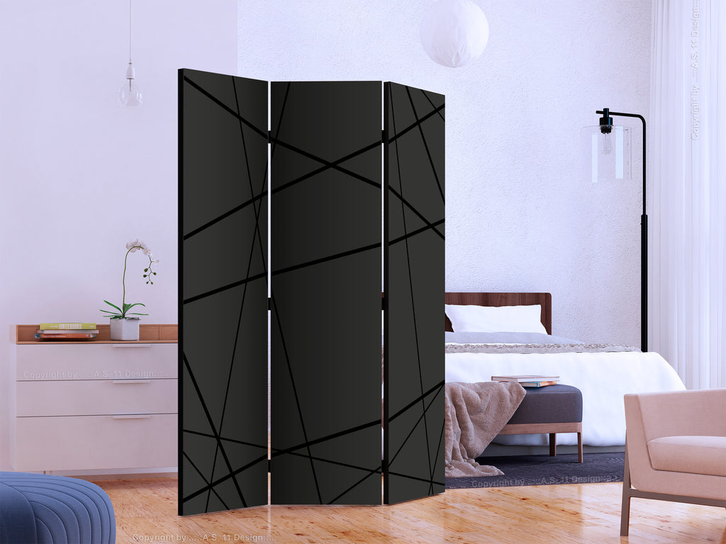 Dark Intersection Abstract Geometric Room Divider