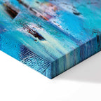 Abstract Winter Snow Fun Narrow Canvas Print