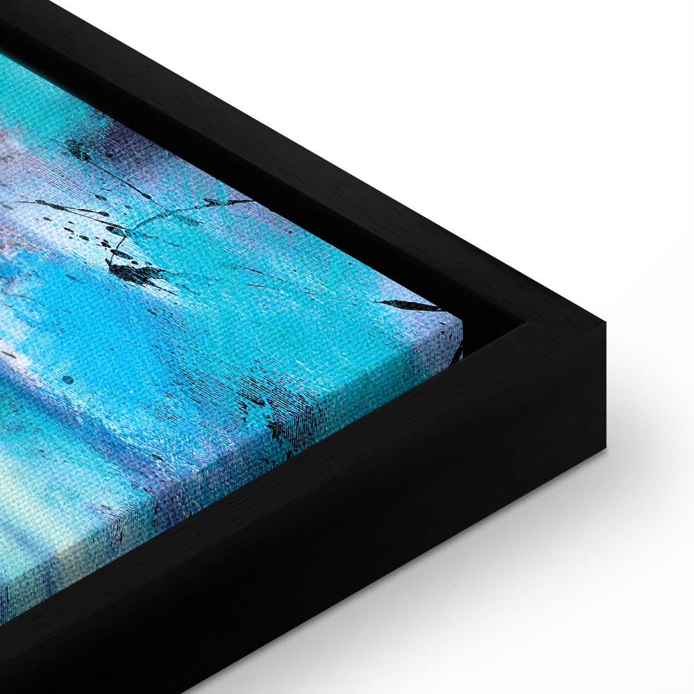 Abstract Winter Snow Fun Narrow Canvas Print