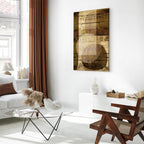 Golden Chocolate Abstract Texture Canvas Print