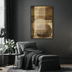 Golden Chocolate Abstract Texture Canvas Print