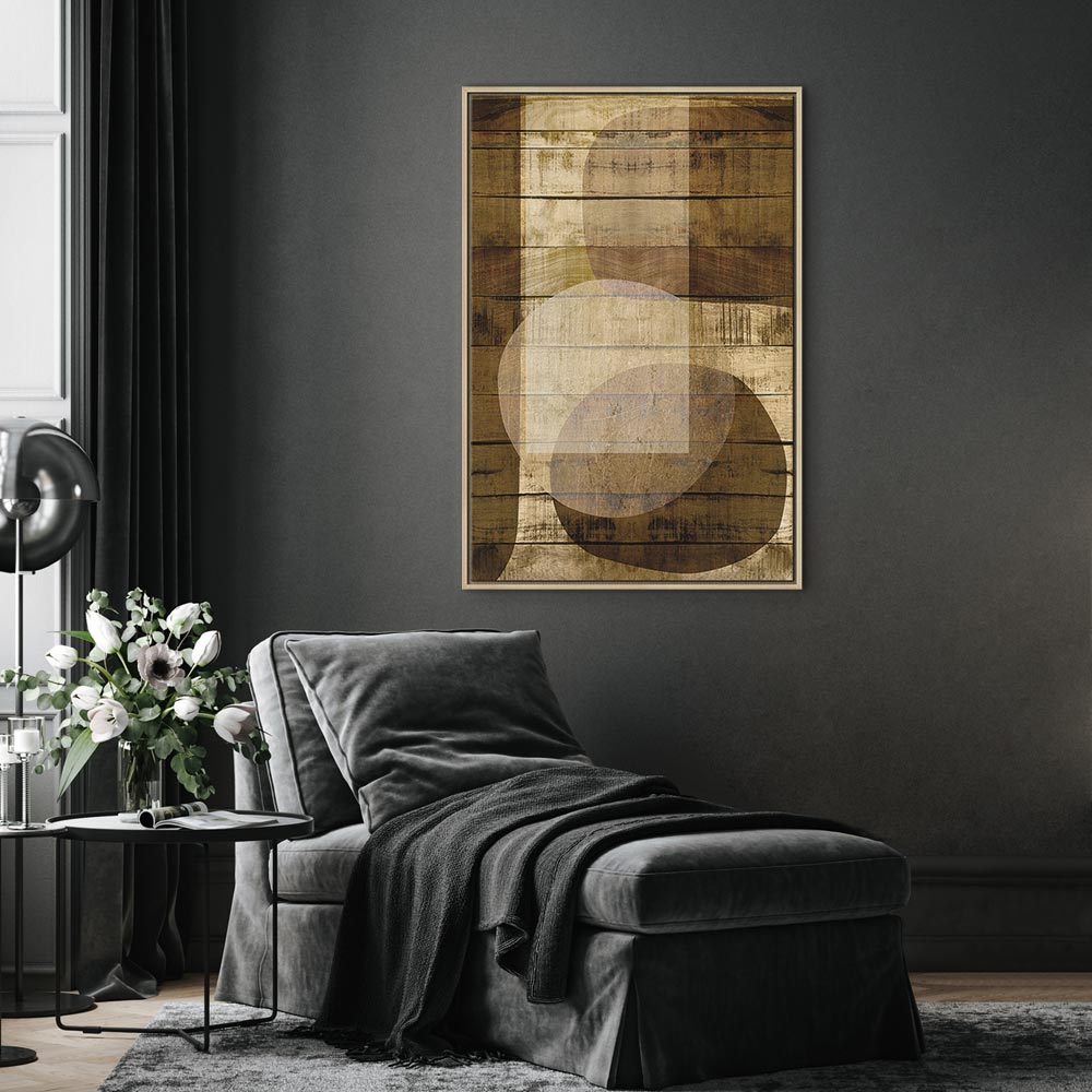 Golden Chocolate Abstract Texture Canvas Print