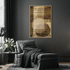 Golden Chocolate Abstract Texture Canvas Print