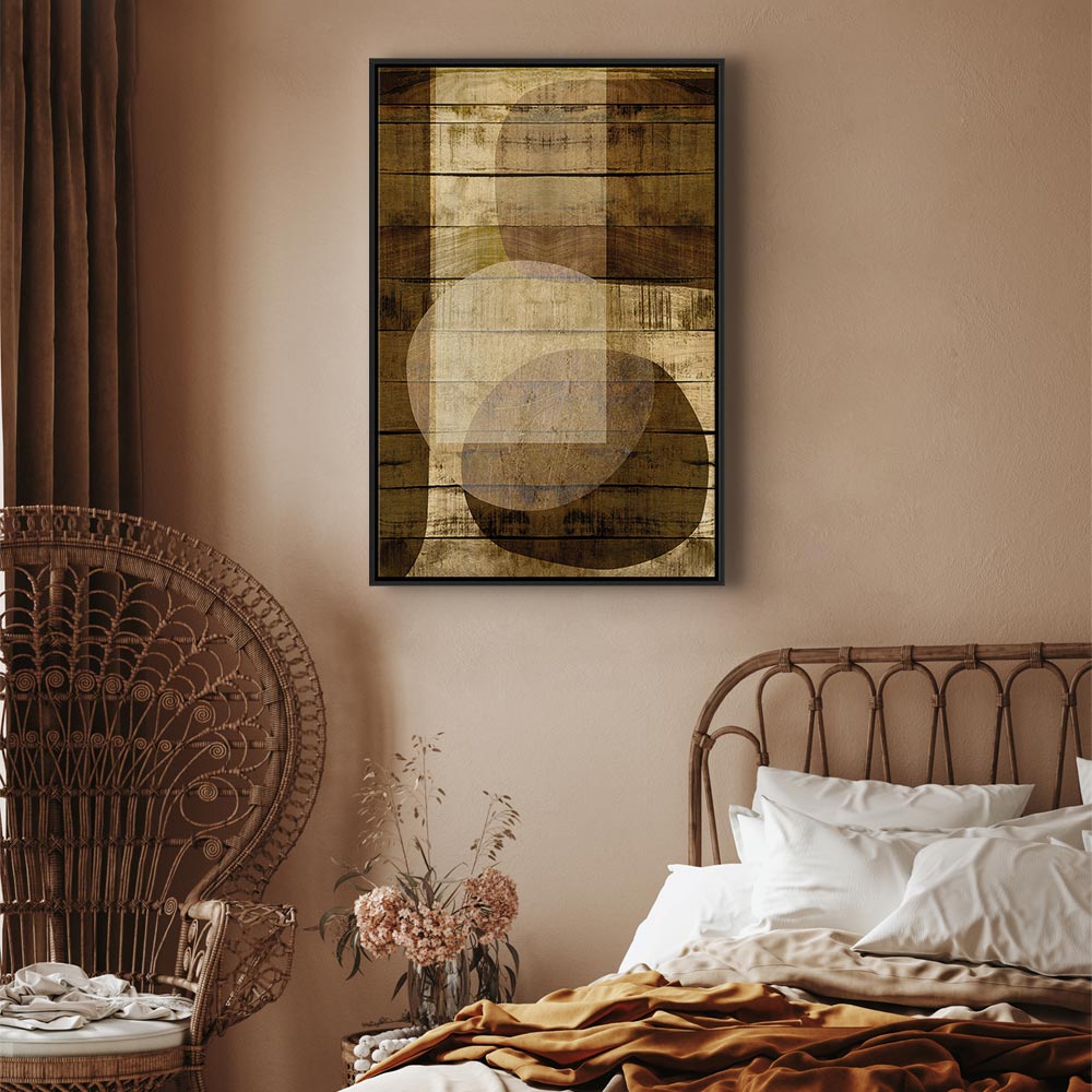 Golden Chocolate Abstract Texture Canvas Print