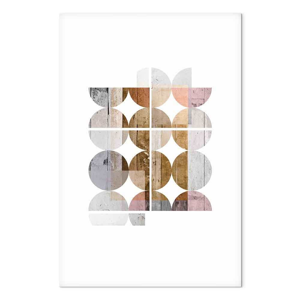 Harmonious Abstract Geometric Vertical Canvas Print