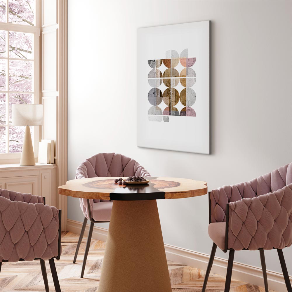 Harmonious Abstract Geometric Vertical Canvas Print