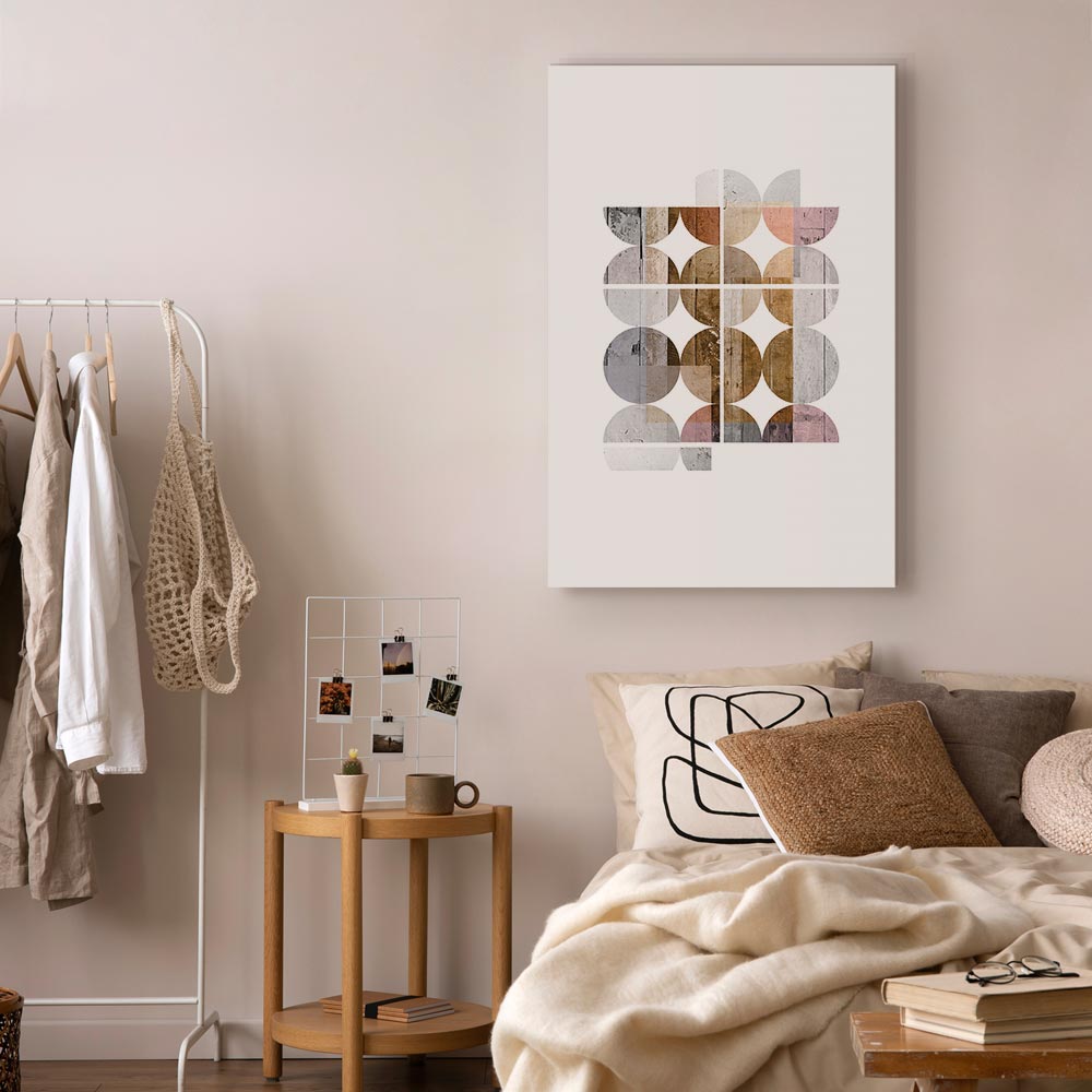 Harmonious Abstract Geometric Vertical Canvas Print