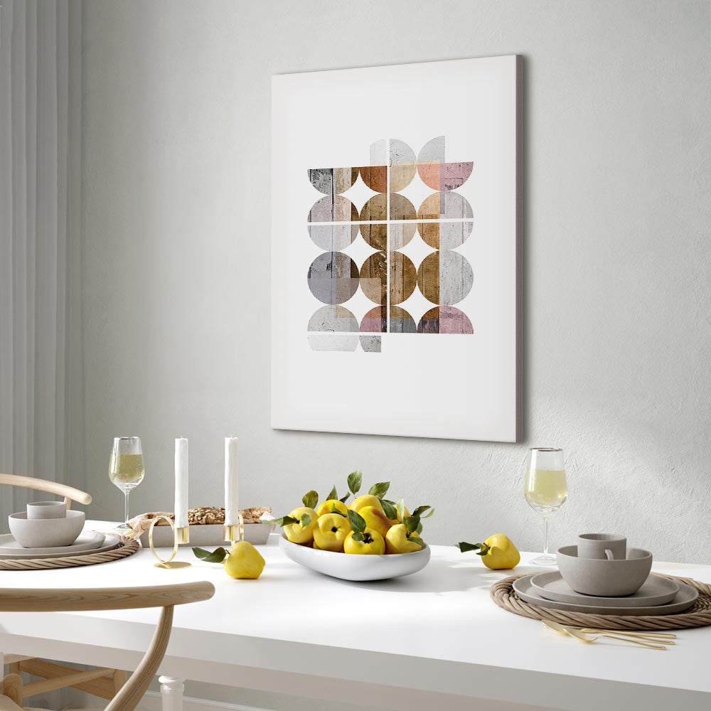 Harmonious Abstract Geometric Vertical Canvas Print