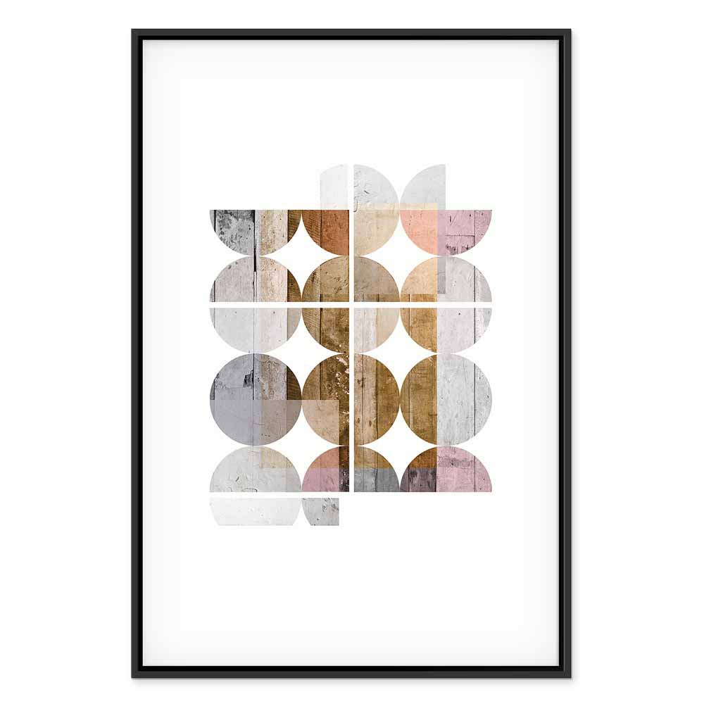 Harmonious Abstract Geometric Vertical Canvas Print