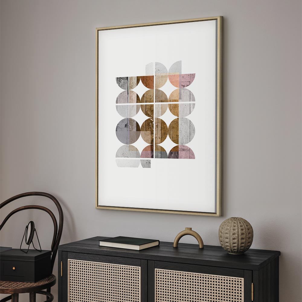 Harmonious Abstract Geometric Vertical Canvas Print
