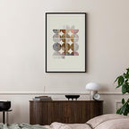 Harmonious Abstract Geometric Vertical Canvas Print