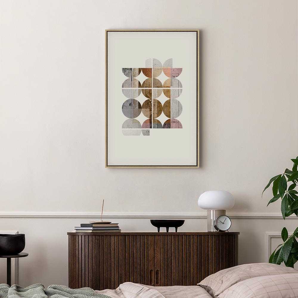 Harmonious Abstract Geometric Vertical Canvas Print