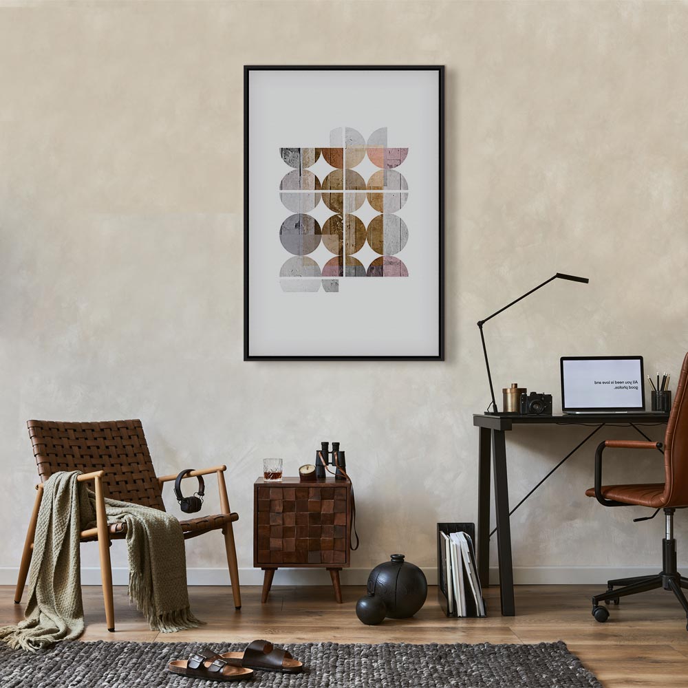Harmonious Abstract Geometric Vertical Canvas Print