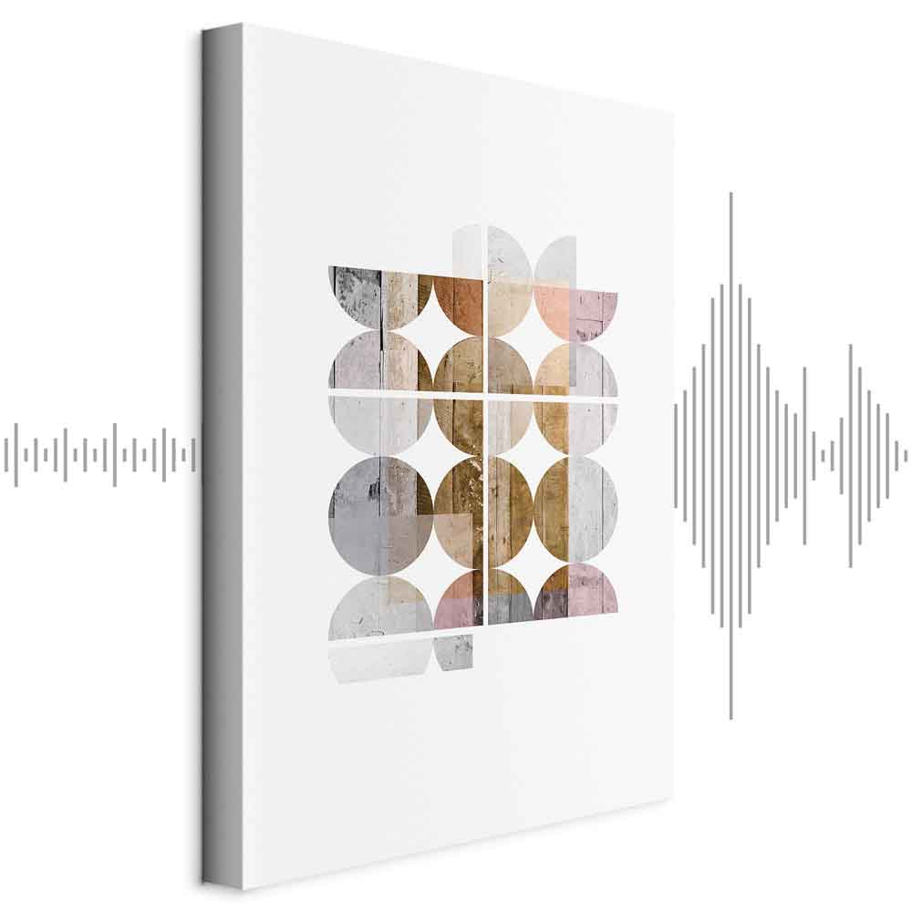 Harmonious Abstract Geometric Vertical Canvas Print