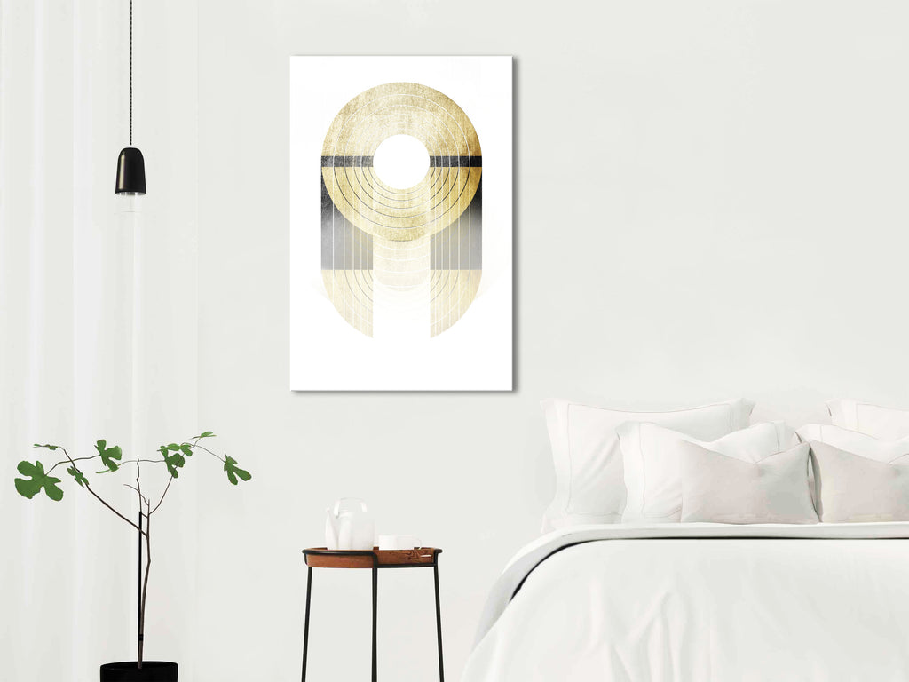 Stylish Canvas Print Featuring a Gold Trophy
