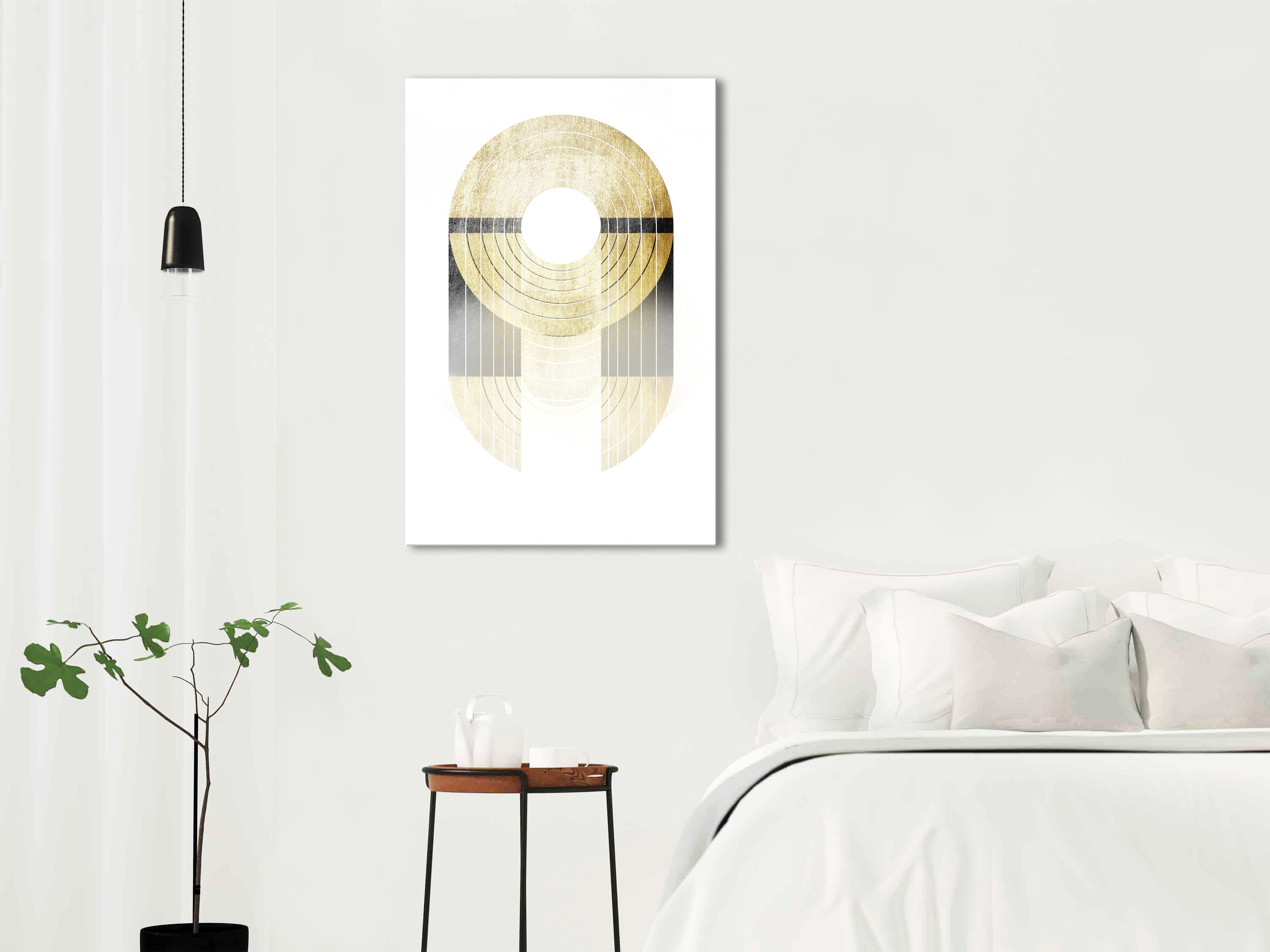 Stylish Canvas Print Featuring a Gold Trophy