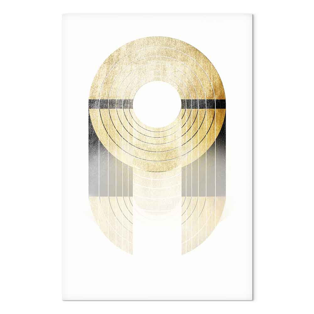 Abstract Gold Trophy Geometric Canvas Print