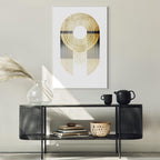 Abstract Gold Trophy Geometric Canvas Print