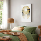 Abstract Gold Trophy Geometric Canvas Print