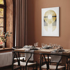 Abstract Gold Trophy Geometric Canvas Print