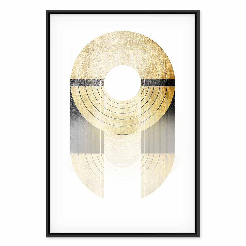Abstract Gold Trophy Geometric Canvas Print