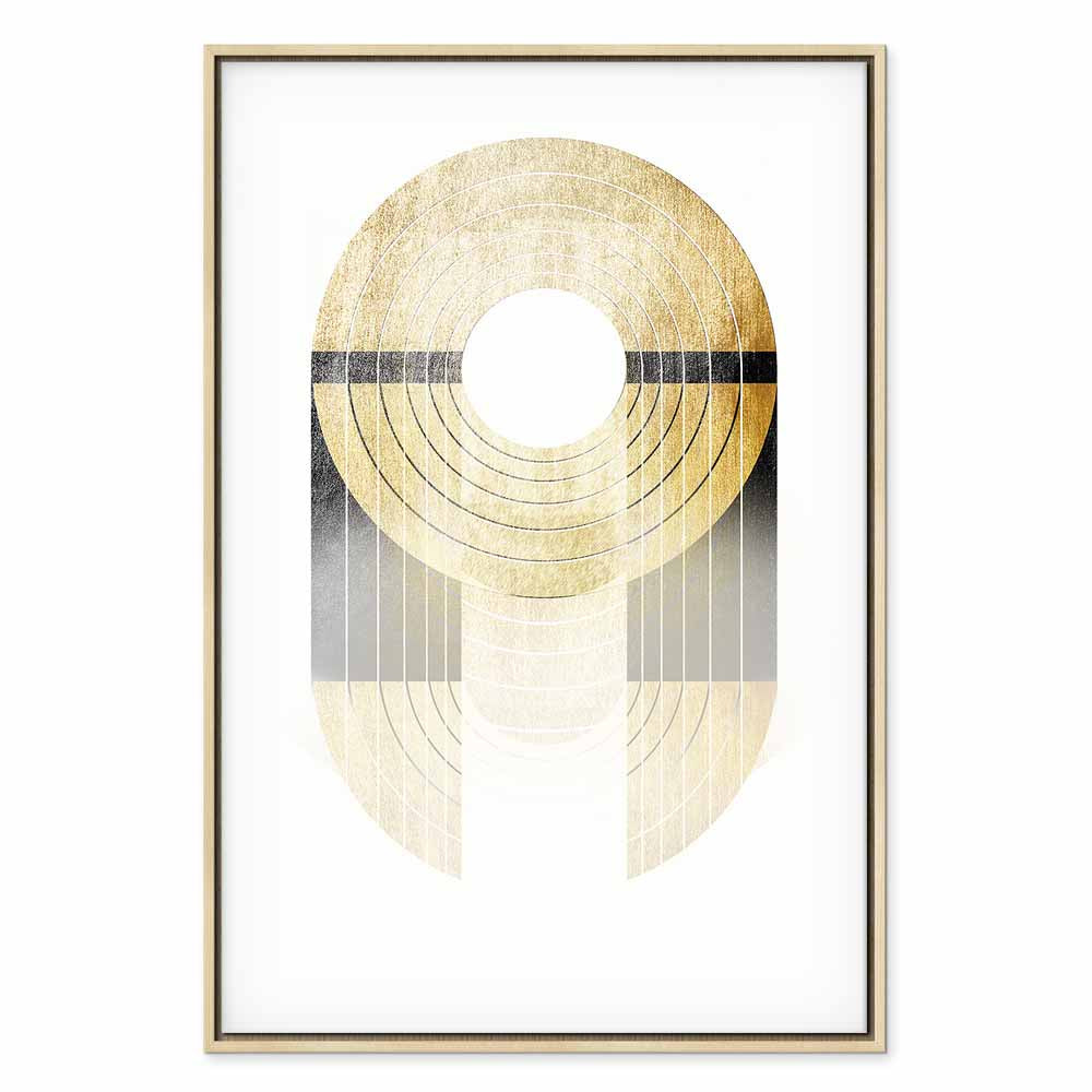 Abstract Gold Trophy Geometric Canvas Print