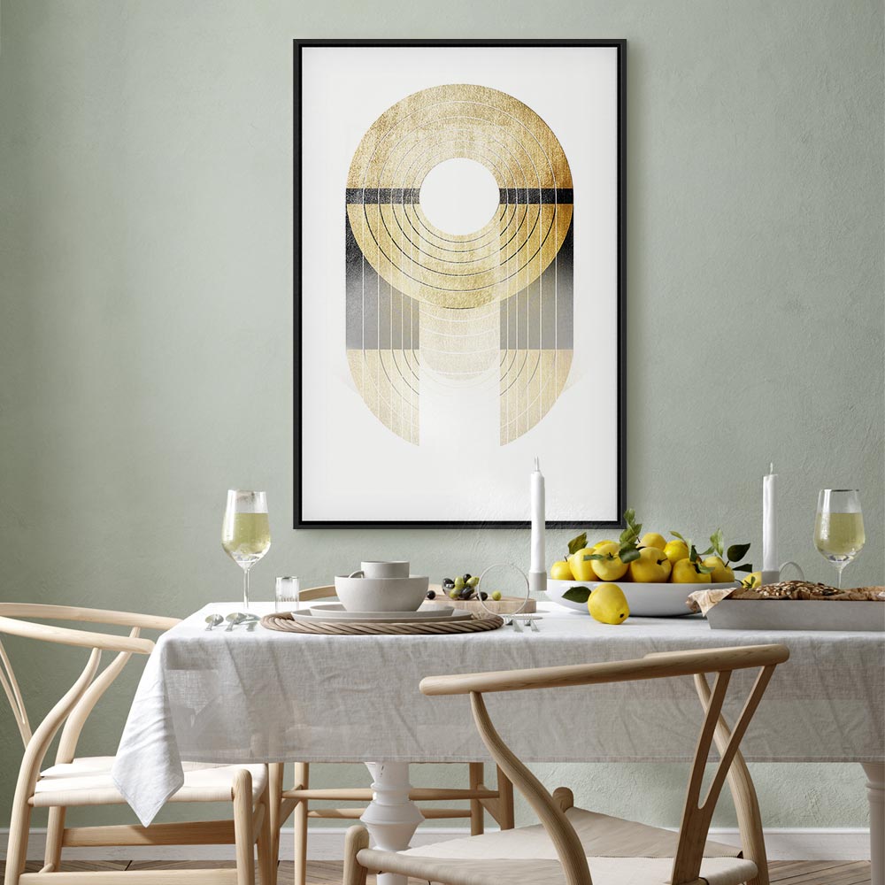 Abstract Gold Trophy Geometric Canvas Print