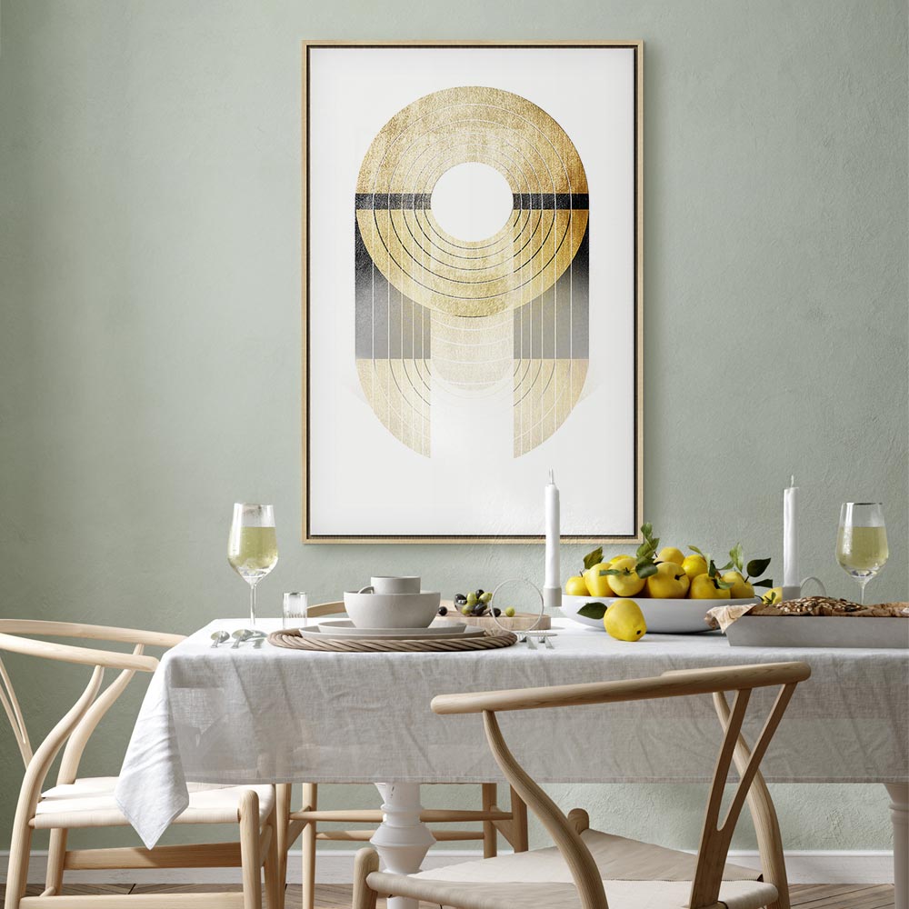 Abstract Gold Trophy Geometric Canvas Print