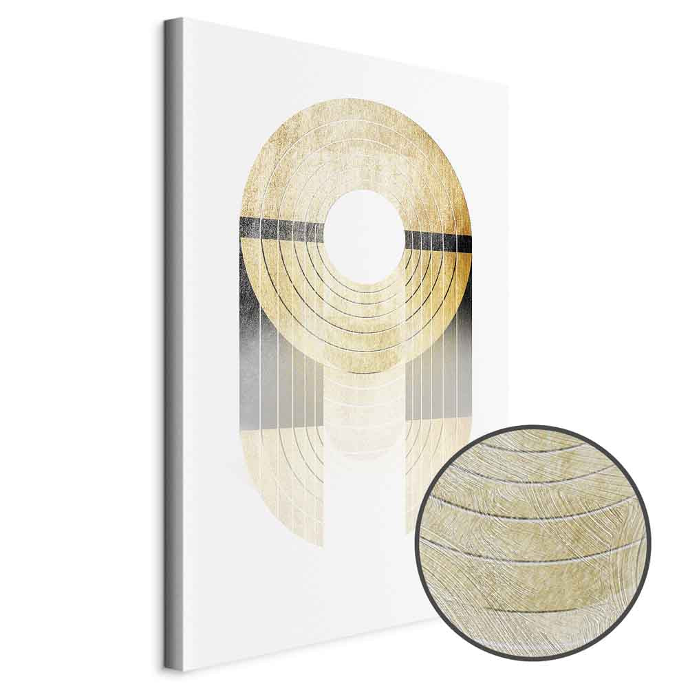 Abstract Gold Trophy Geometric Canvas Print