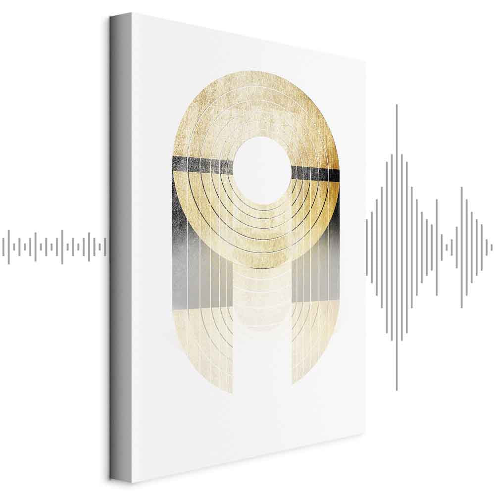 Abstract Gold Trophy Geometric Canvas Print