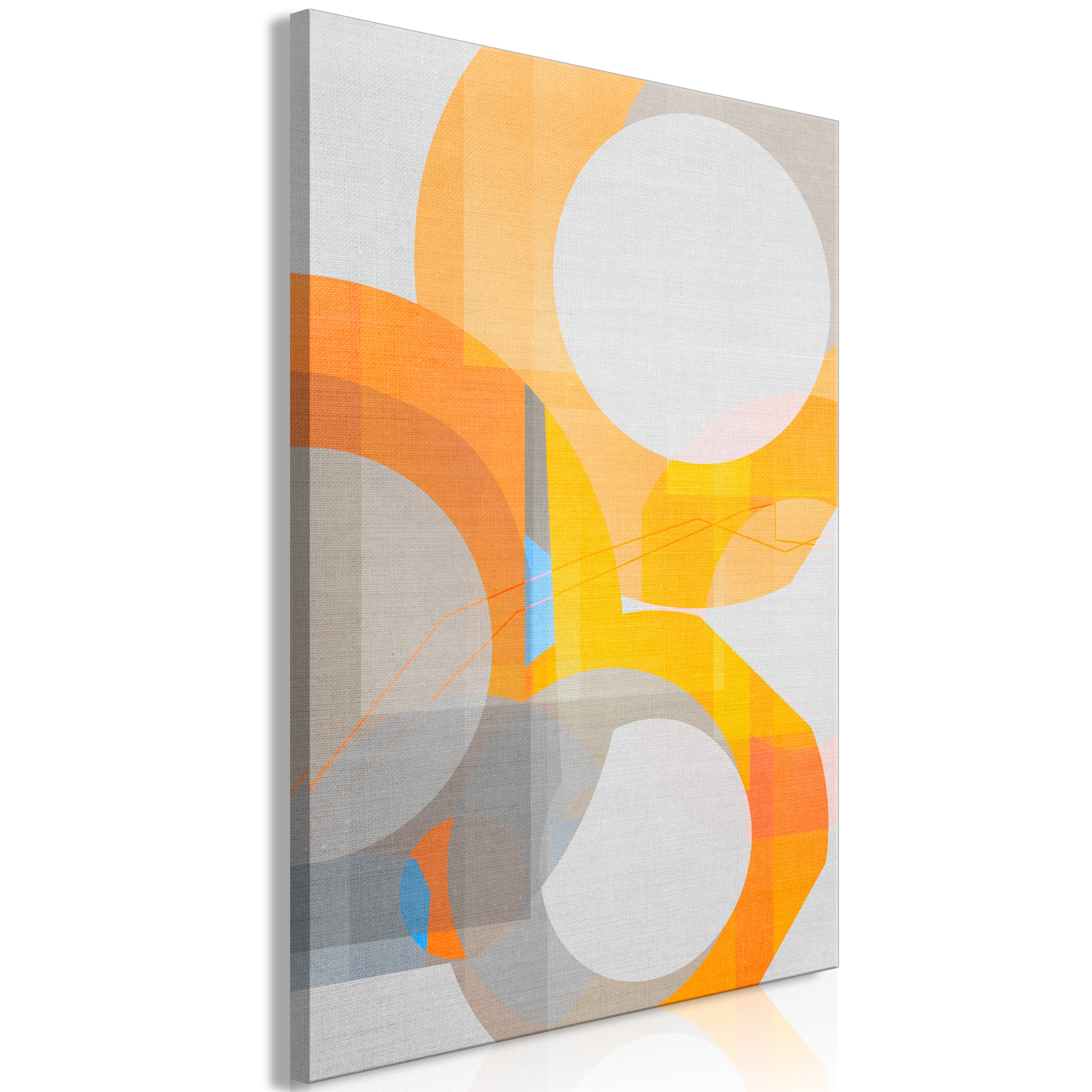 Multicolour Vertical Canvas Print with Abstract Design