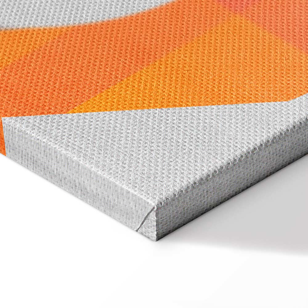 Multicolour Abstract Geometric Vertical Canvas Print