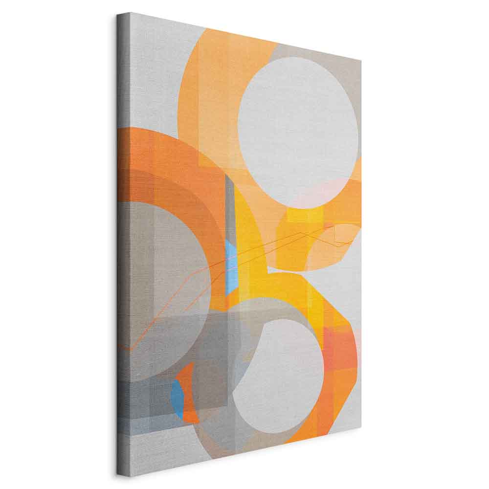 Multicolour Abstract Geometric Vertical Canvas Print