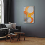 Multicolour Abstract Geometric Vertical Canvas Print