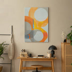 Multicolour Abstract Geometric Vertical Canvas Print