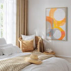 Multicolour Abstract Geometric Vertical Canvas Print